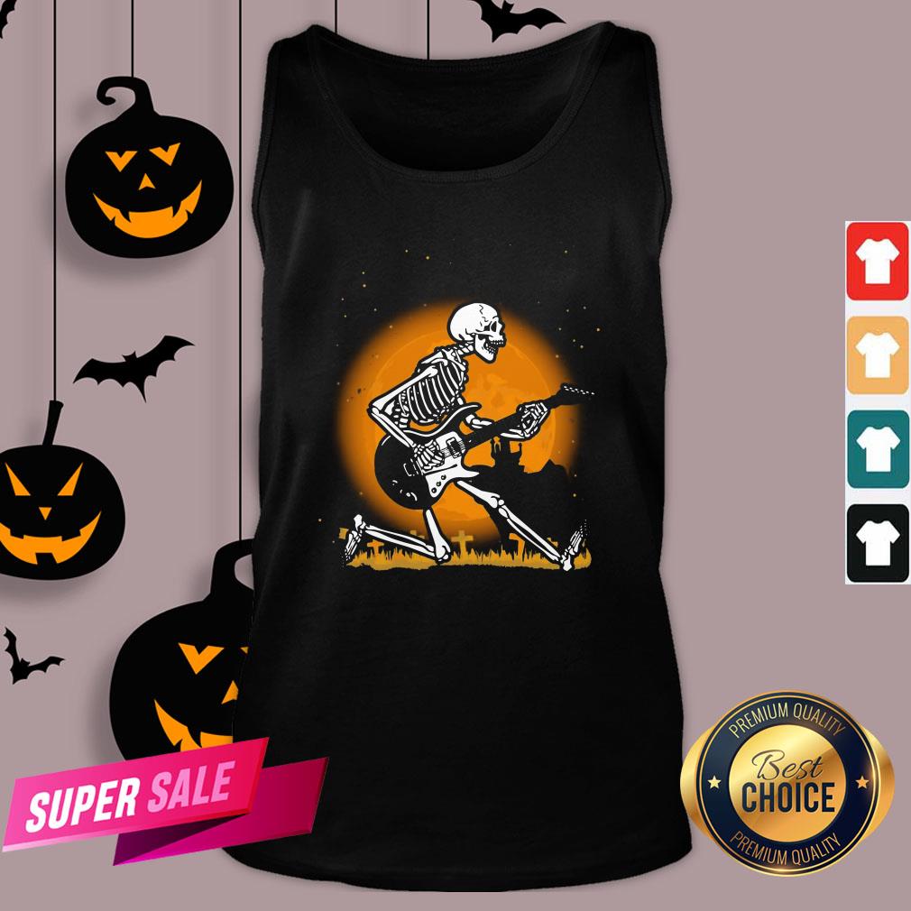 Nice Skeleton Guitar Happy Halloween Shirt