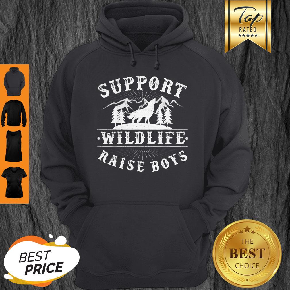 Nice Support Wildlife Raise Boys Womens Gift For Mothers Day Mama Shirt