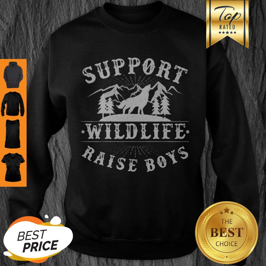 Nice Support Wildlife Raise Boys Womens Gift For Mothers Day Mama Shirt
