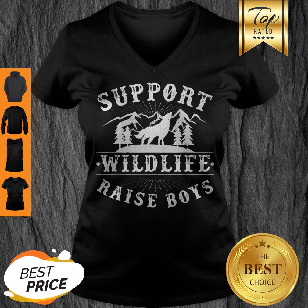 Nice Support Wildlife Raise Boys Womens Gift For Mothers Day Mama Shirt