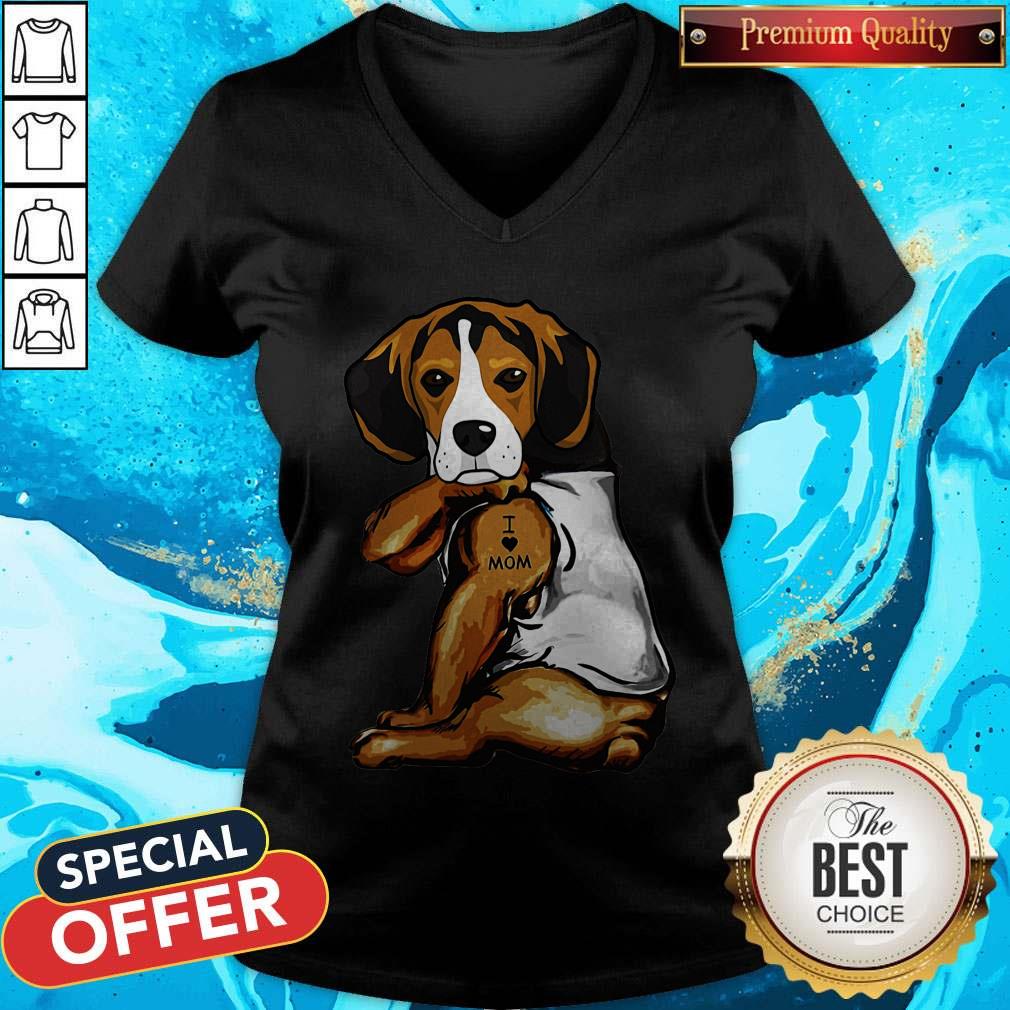 Nice The Beagle Dog I Love Mom Shirt