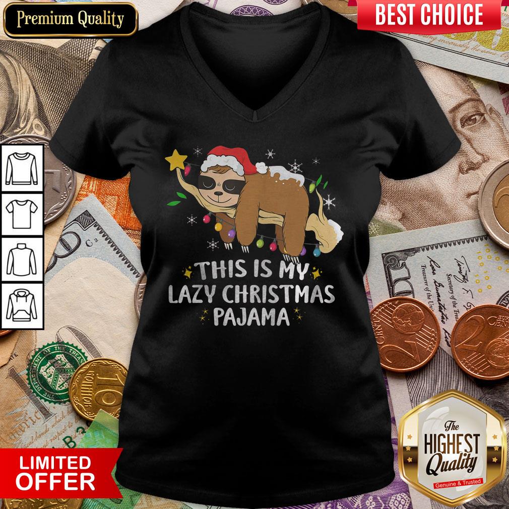 Nice This Is My Lazy Christmas Pajama Sloth Sleeping Shirt