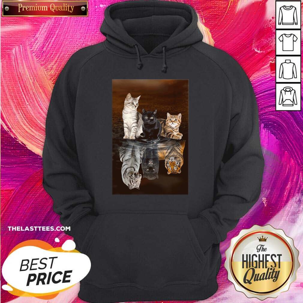 Nice Three Cat Tiger Reflections 5d Diamond Diy Shirt