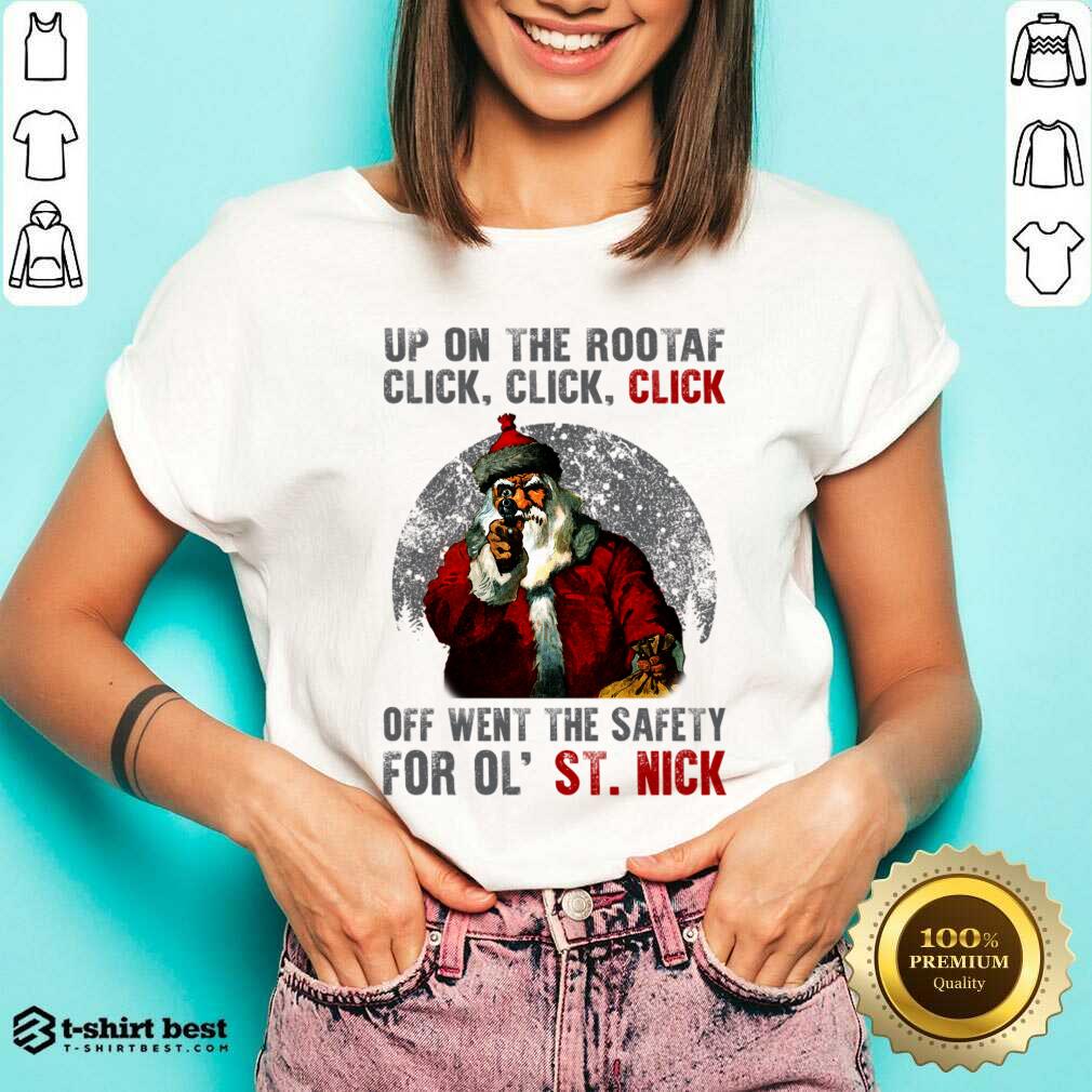Nice Up On The Rooftop Funny Santa Claus Shirt