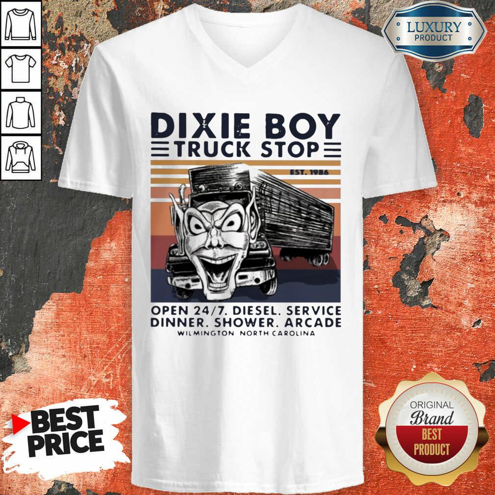 nice-vintage-dixie-boy-truck-stop-open-247-diesel-service-dinner-showv-neck.jpg