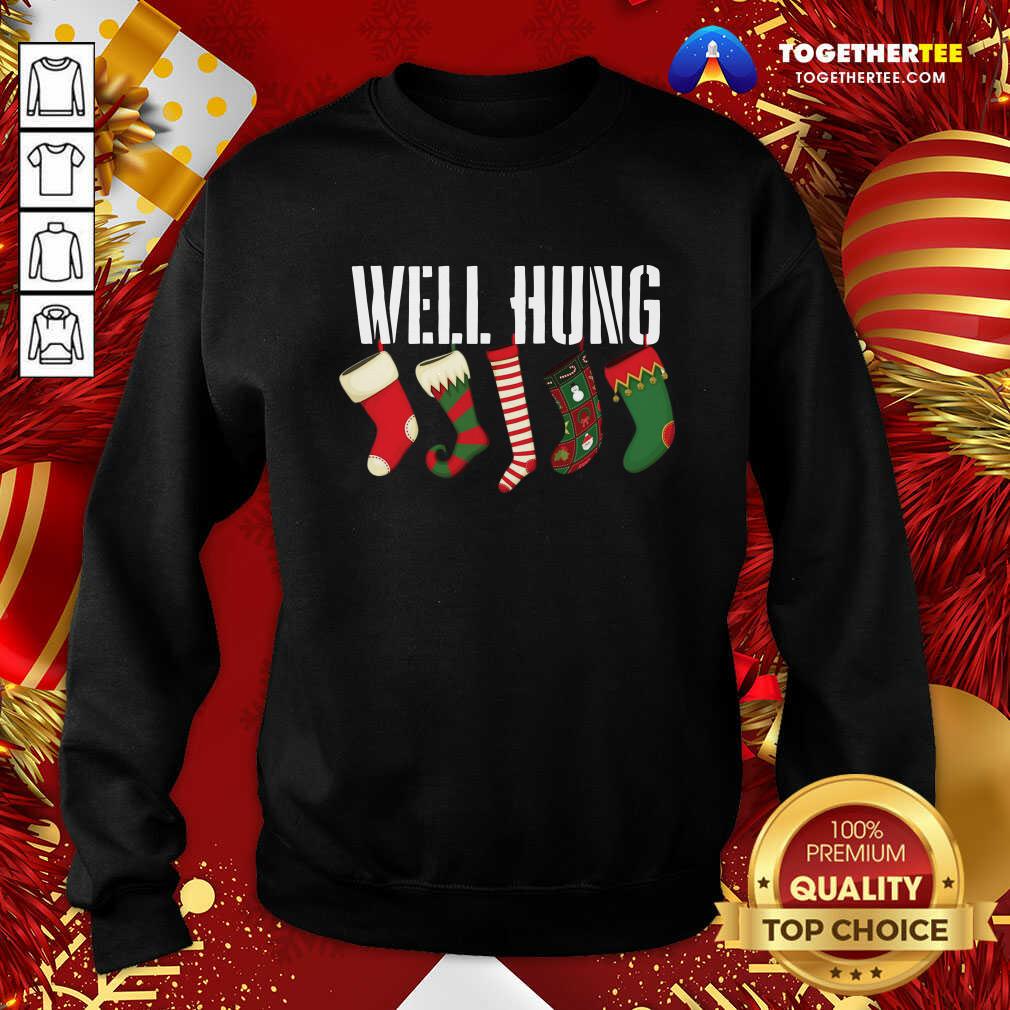 Nice Well Hung Stocking Christmas Shirt