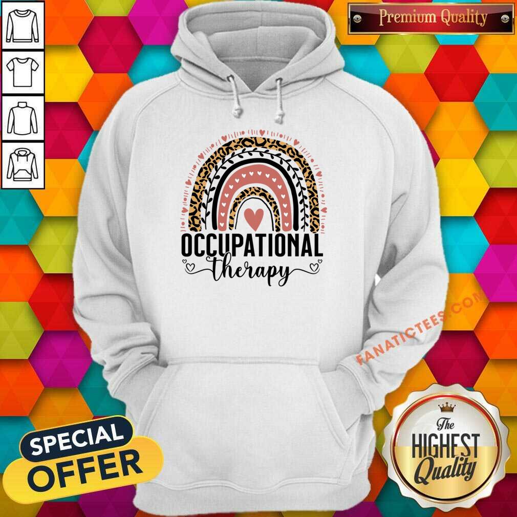 Occupational Therapy OT Month Therapist Boho Rainbow Leopard Shirt