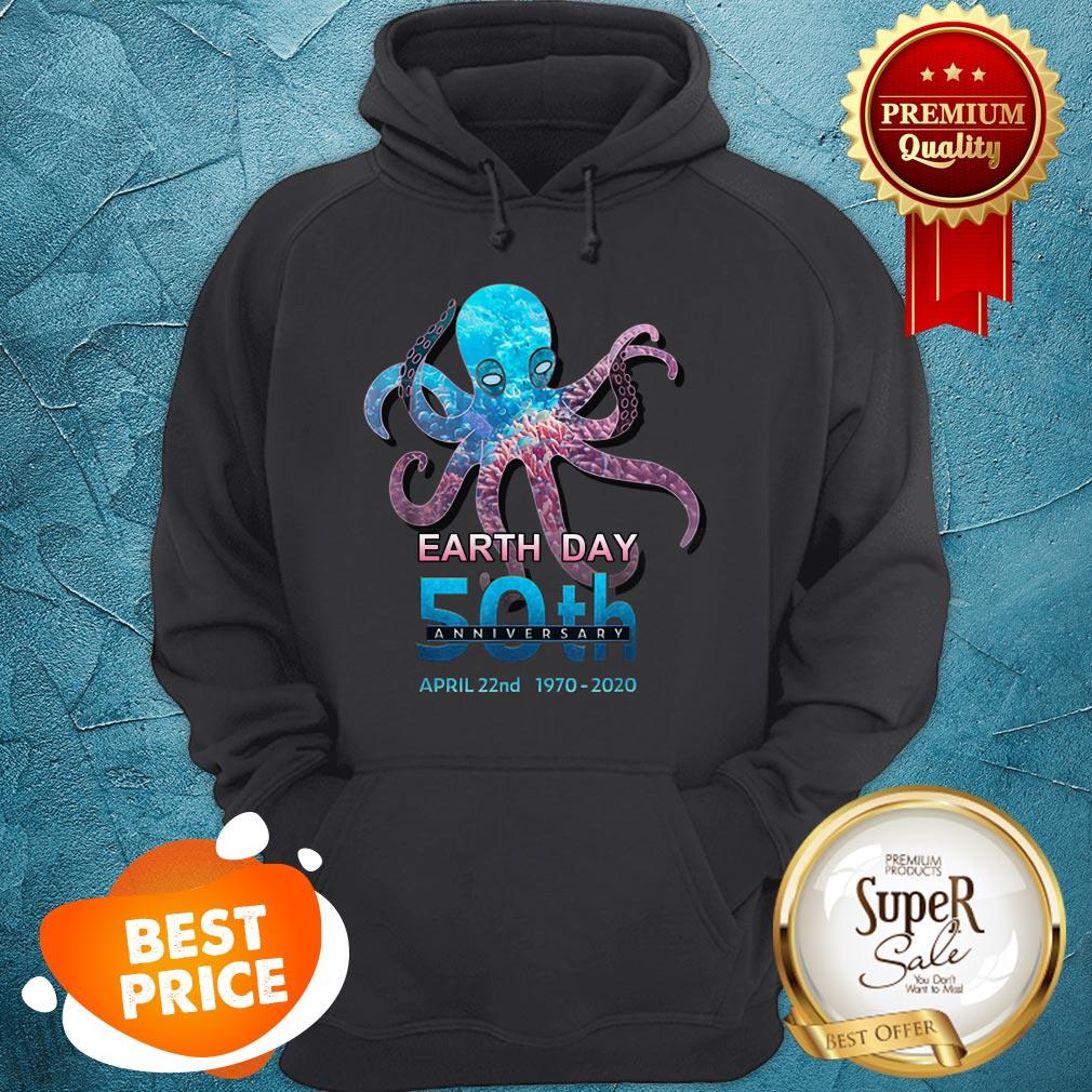 Octopus Silhouette Earth Day 50th Anniversary April 22nd Shirt