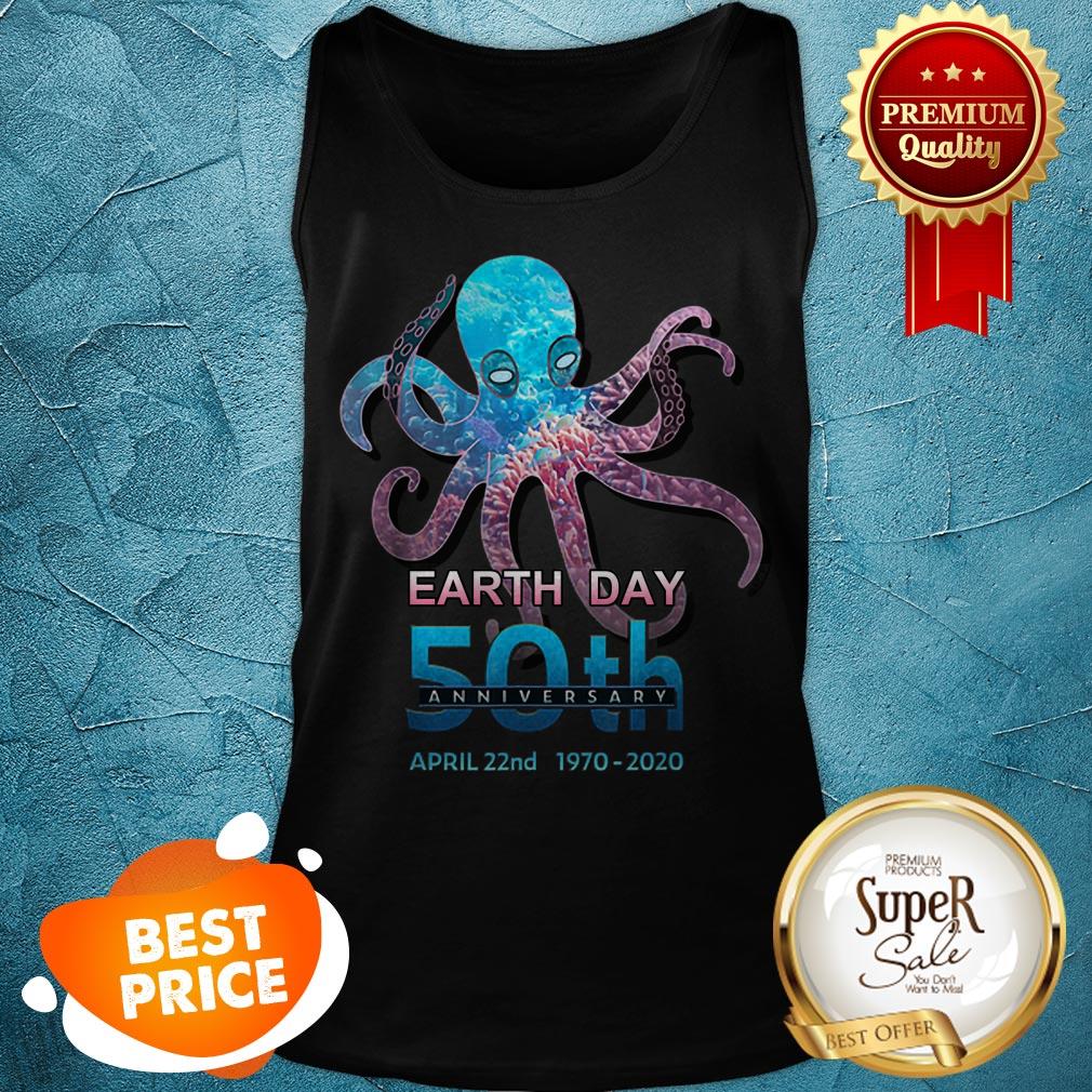 Octopus Silhouette Earth Day 50th Anniversary April 22nd Shirt
