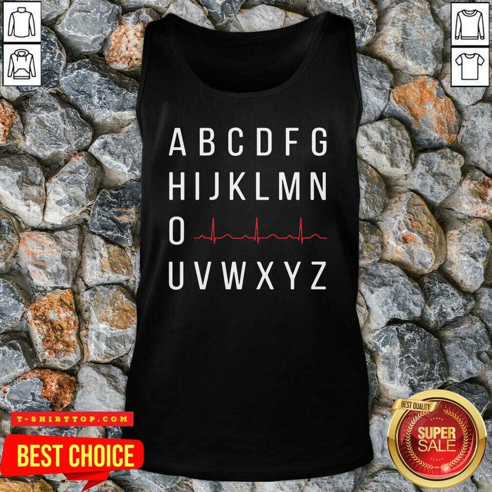 Official A B C D E F G H I J K L M N O Heartbeat U V W X Y Z Nurse T-Shirt