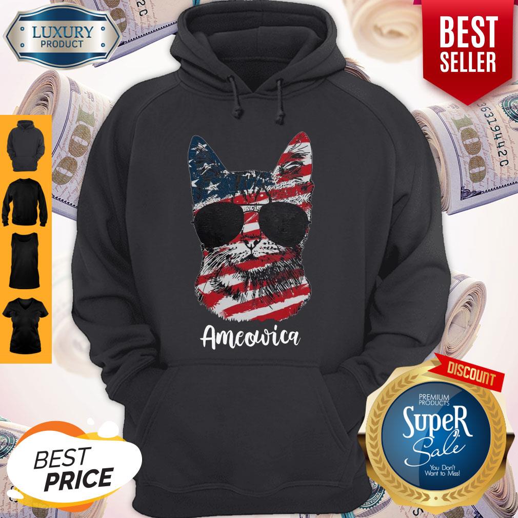 Official Ameowica Cat American Flag Shirt