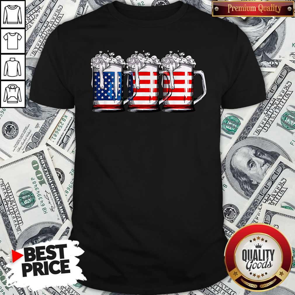 Official Beer America Happy Independence Day Shirt