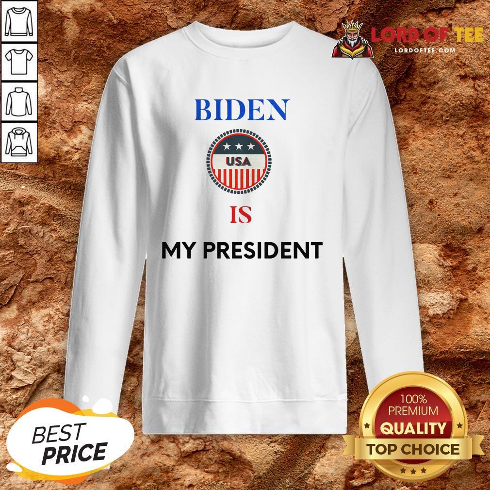 Official Biden Is My President Us Flag Logo Election Shirt