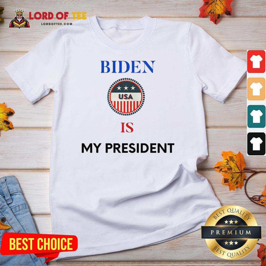 Official Biden Is My President Us Flag Logo Election Shirt