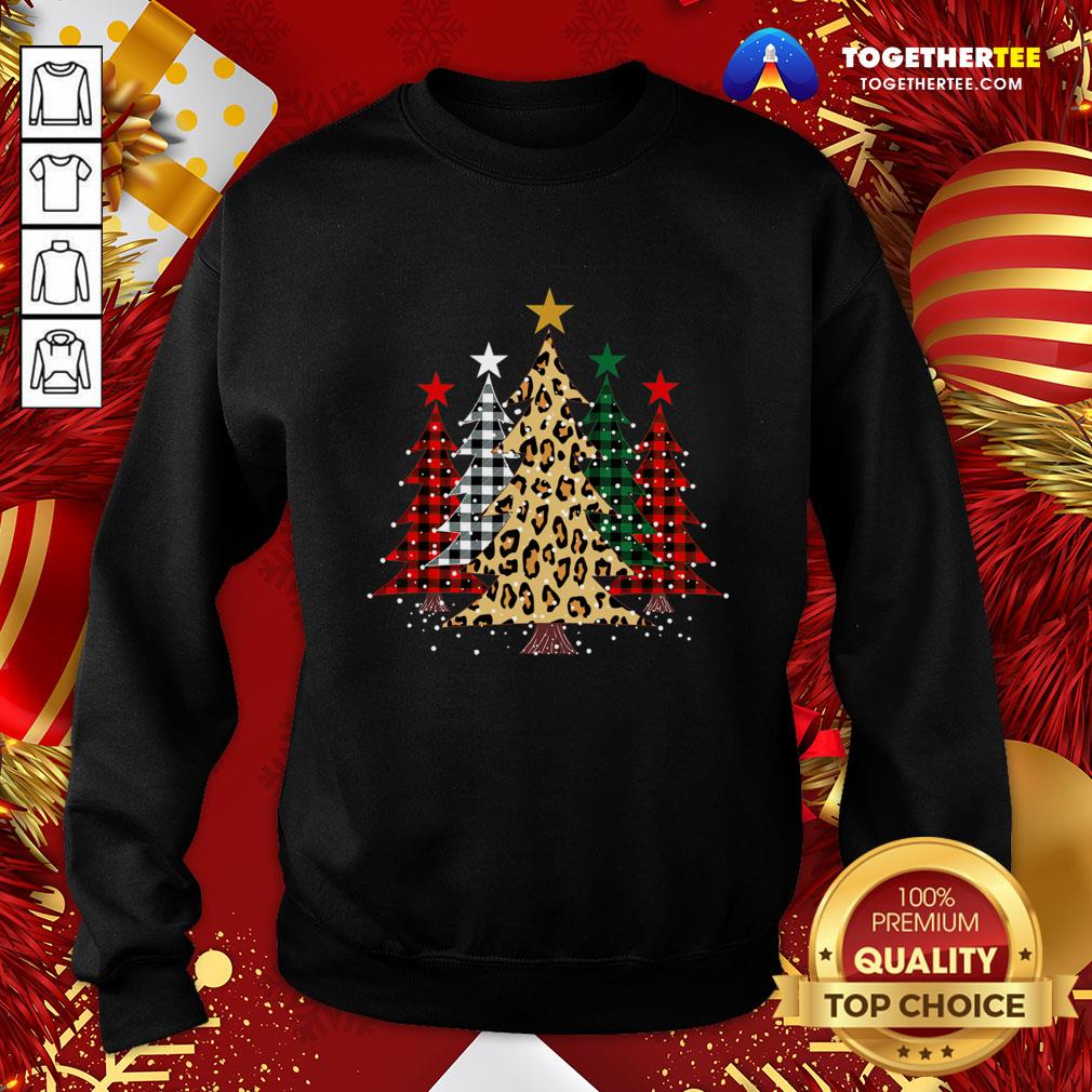 Official Buffalo Plaid And Leopard Christmas Tree Shirt
