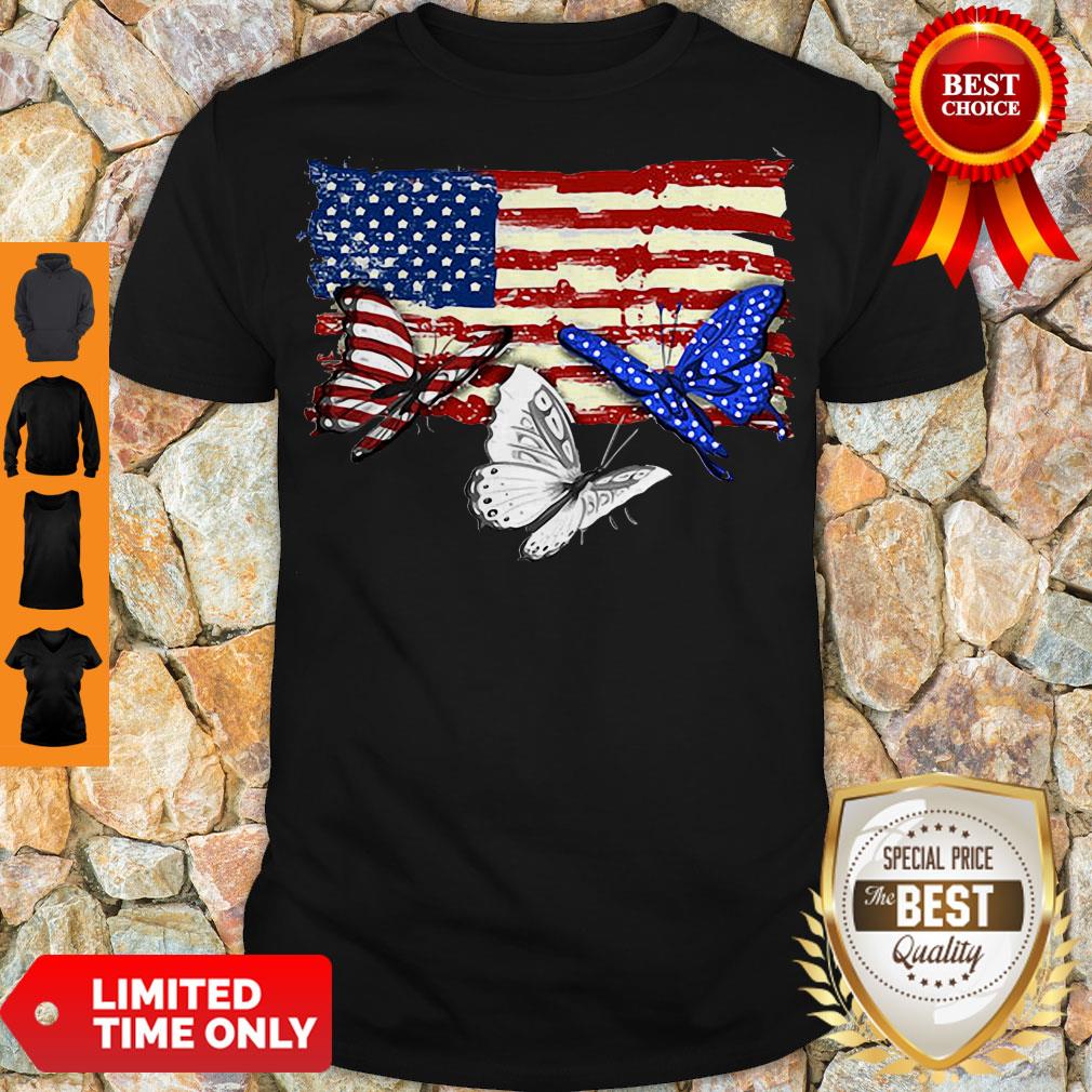 Official Butterflies American Flag shirt