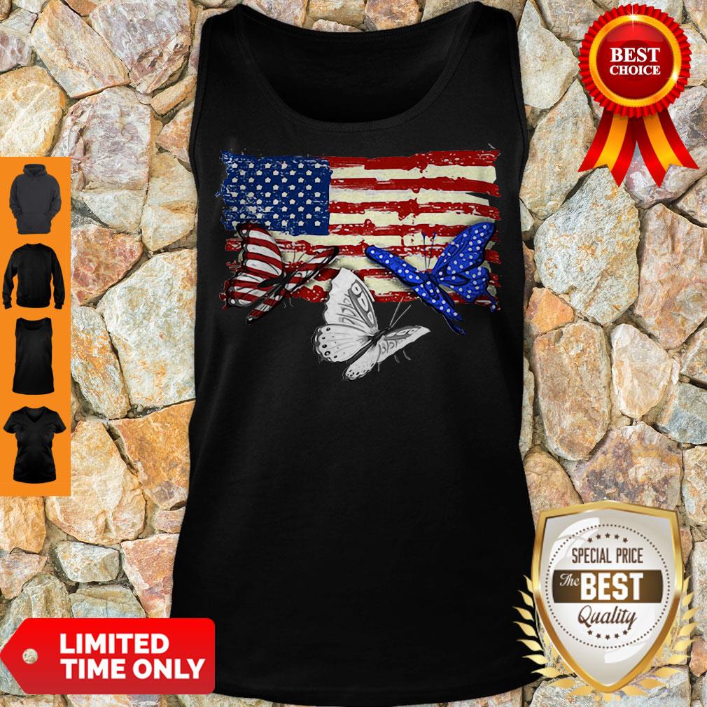 Official Butterflies American Flag shirt