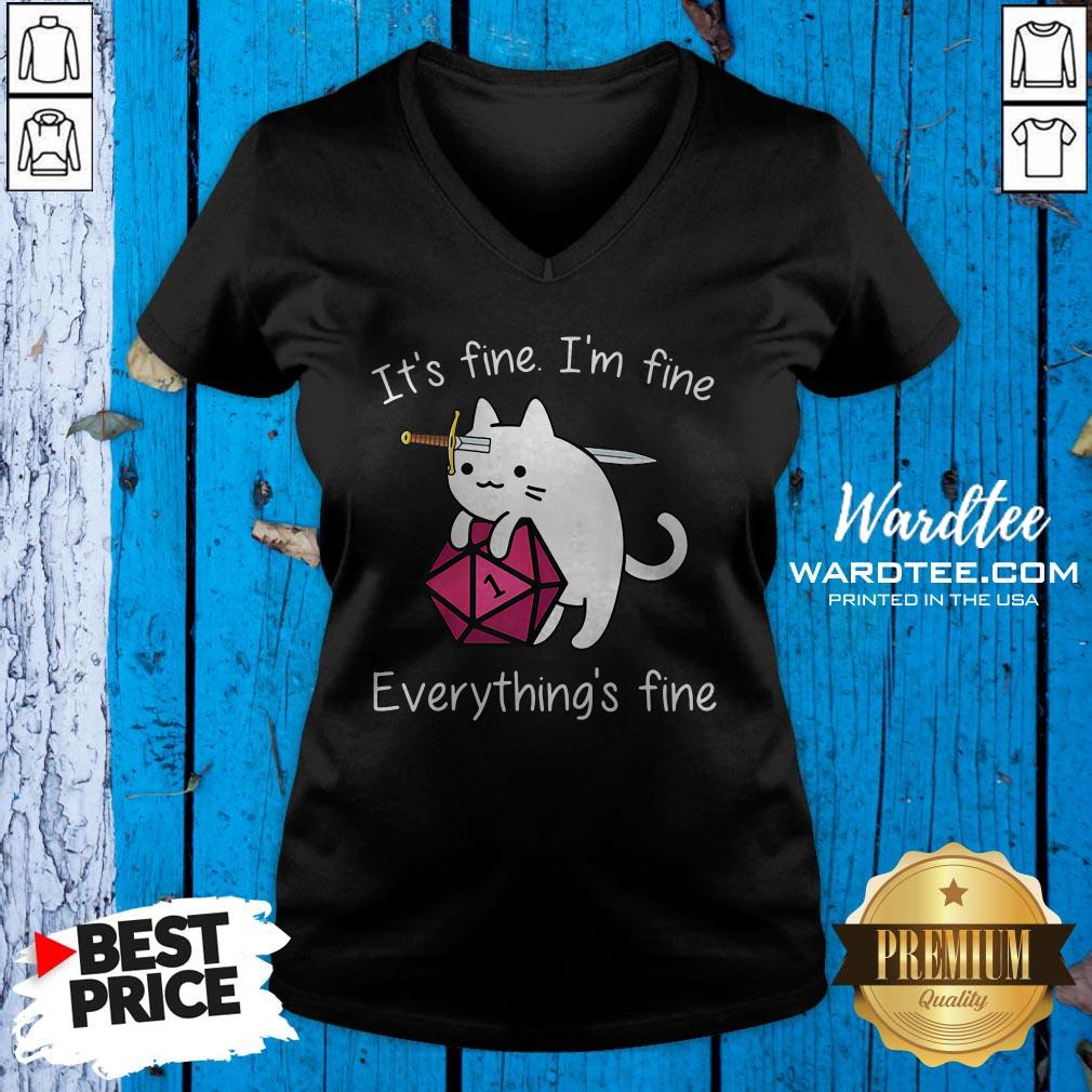 Official Cat It’s Fine I’m Fine Everything’s Fine Shirt