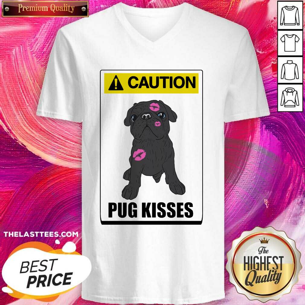 Official Caution Pug Kisses Shirt