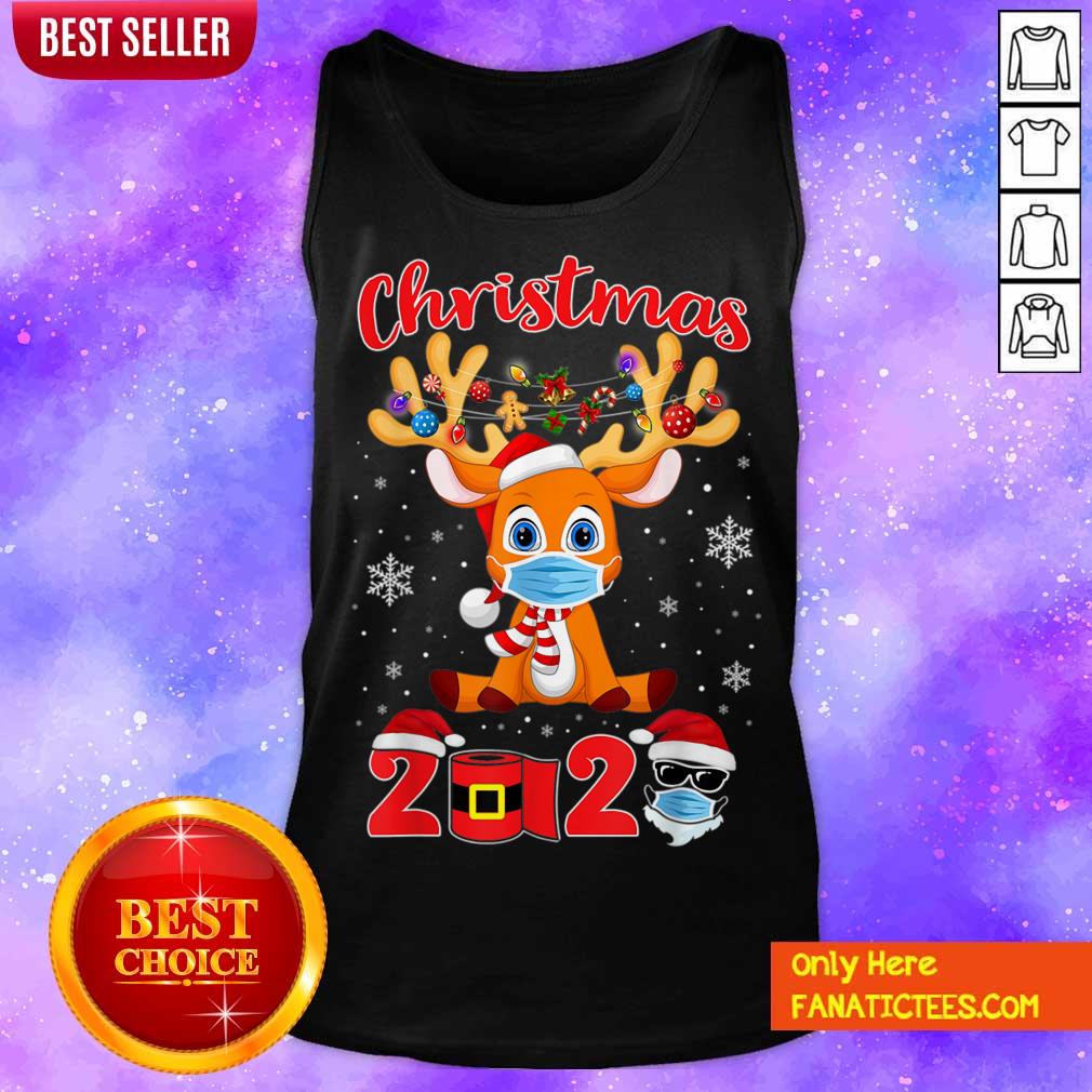 Official Christmas 2020 Reindeer Mask Matching Pajama Idea Shirt