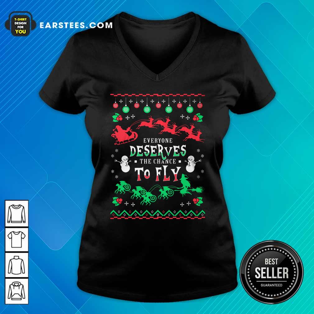 Official Everyone Deserves The Chance To Fly Christmas Shirt