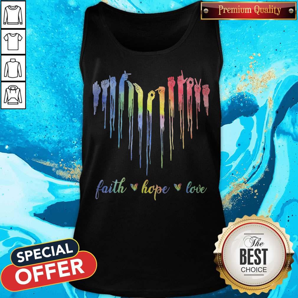 Official Faith Hope Love American Sign Langaege Shirt