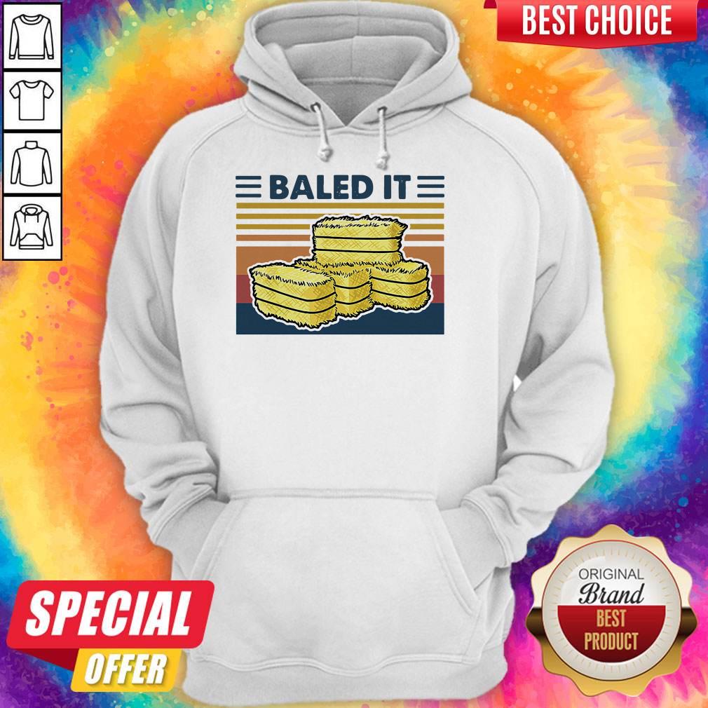Official Farmer Baled It Vintage Retro Shirt