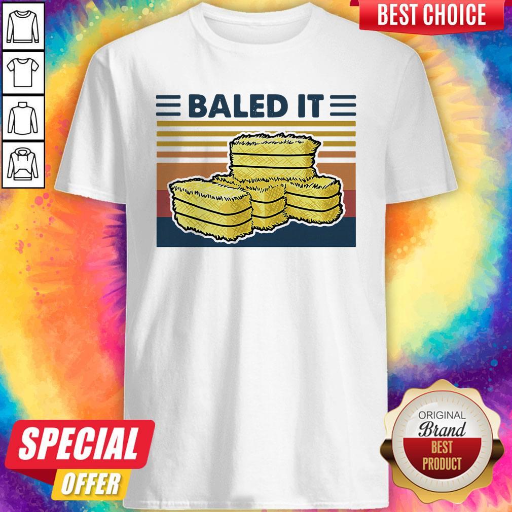 Official Farmer Baled It Vintage Retro Shirt