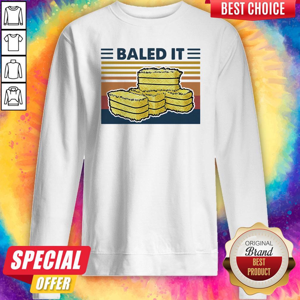Official Farmer Baled It Vintage Retro Shirt