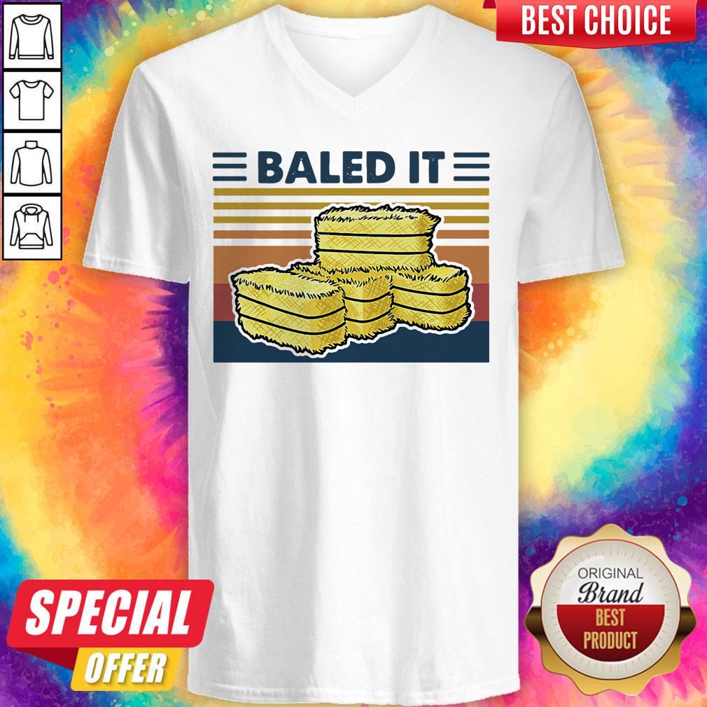 Official Farmer Baled It Vintage Retro Shirt