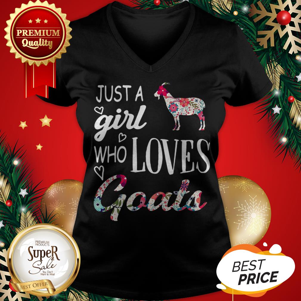 Official Flowers Just A Girl Who Loves Goats Shirt