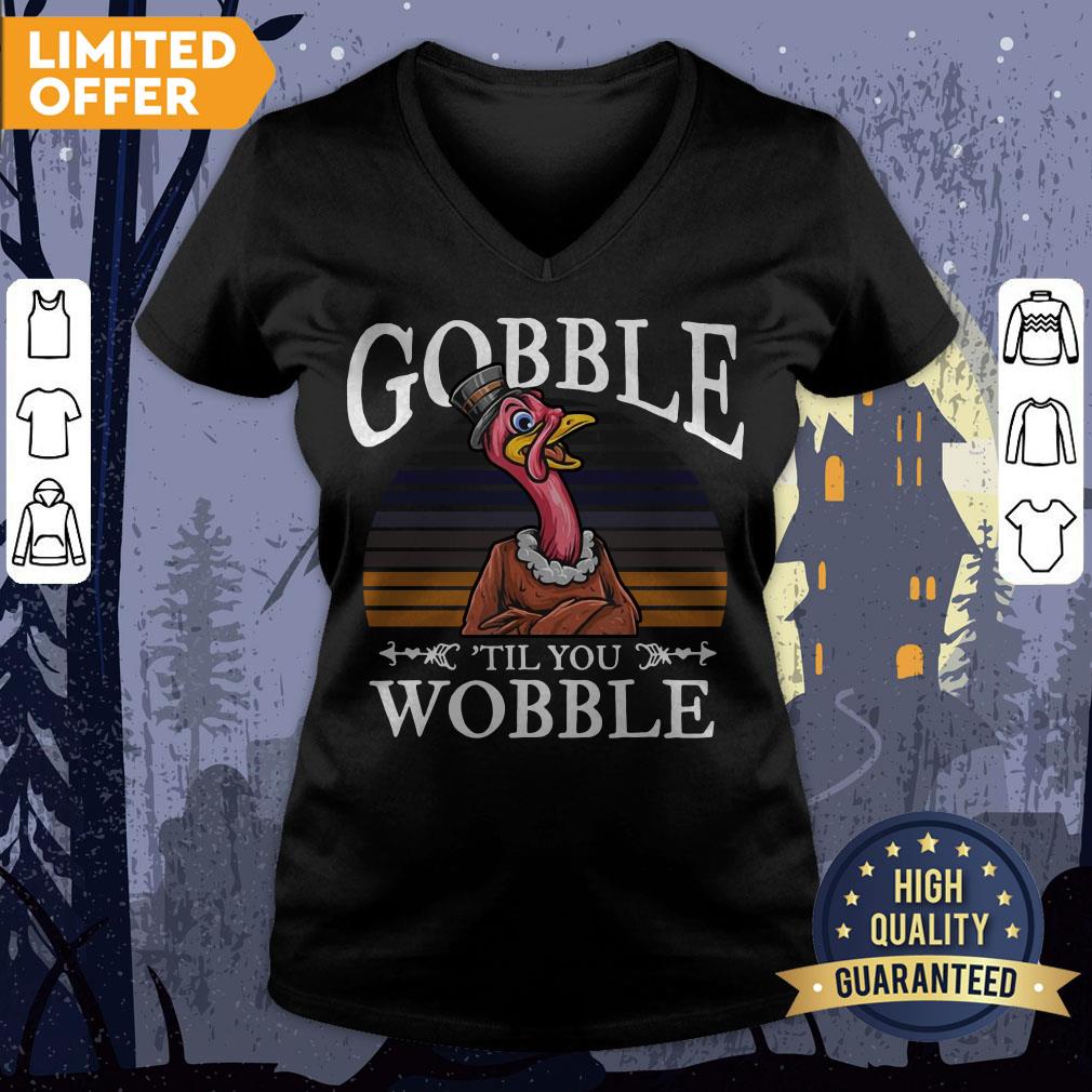 Official Gobble Til You Wobble Flamingo Vintage Shirt