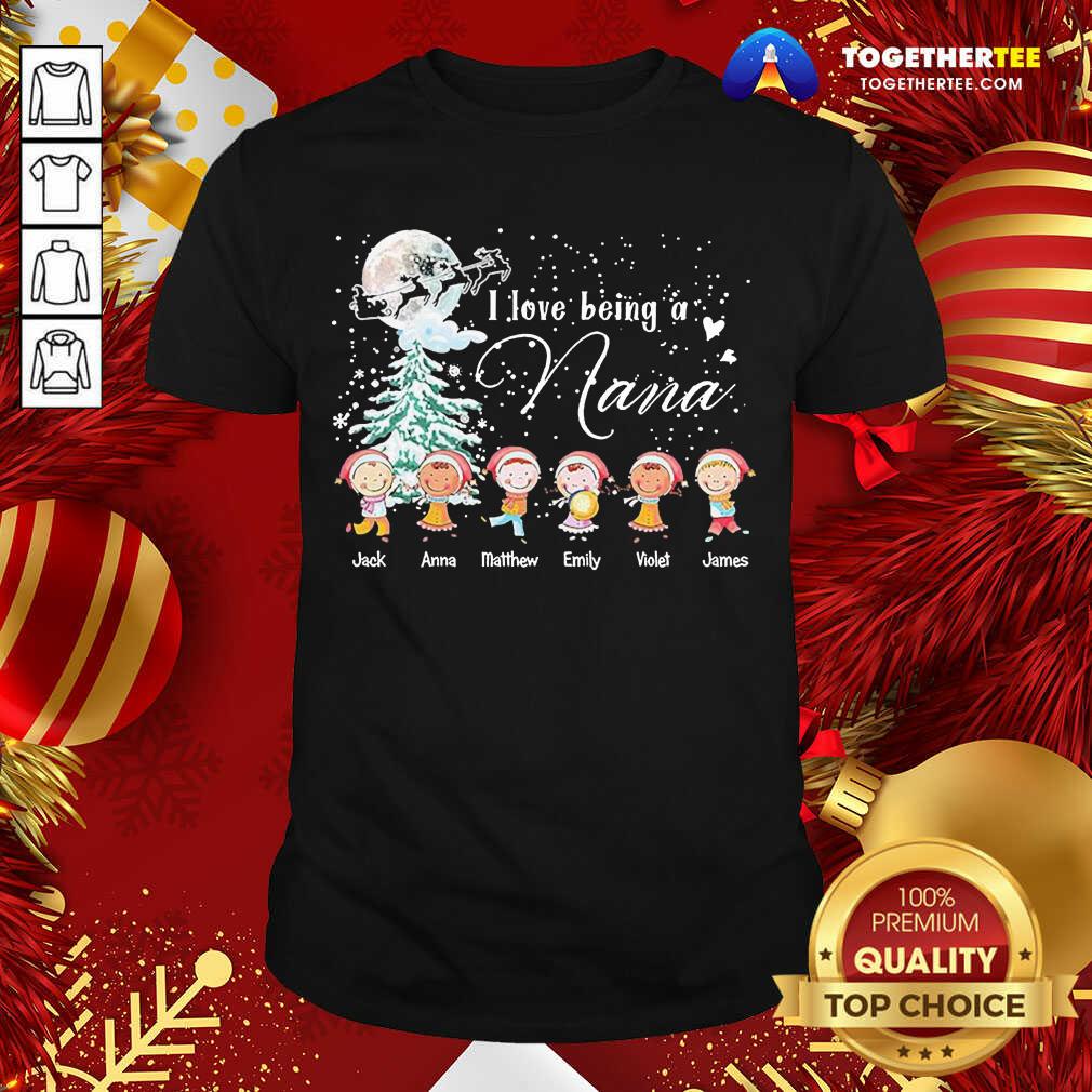 Official I Love Being A Nana Merry Christmas Shirt
