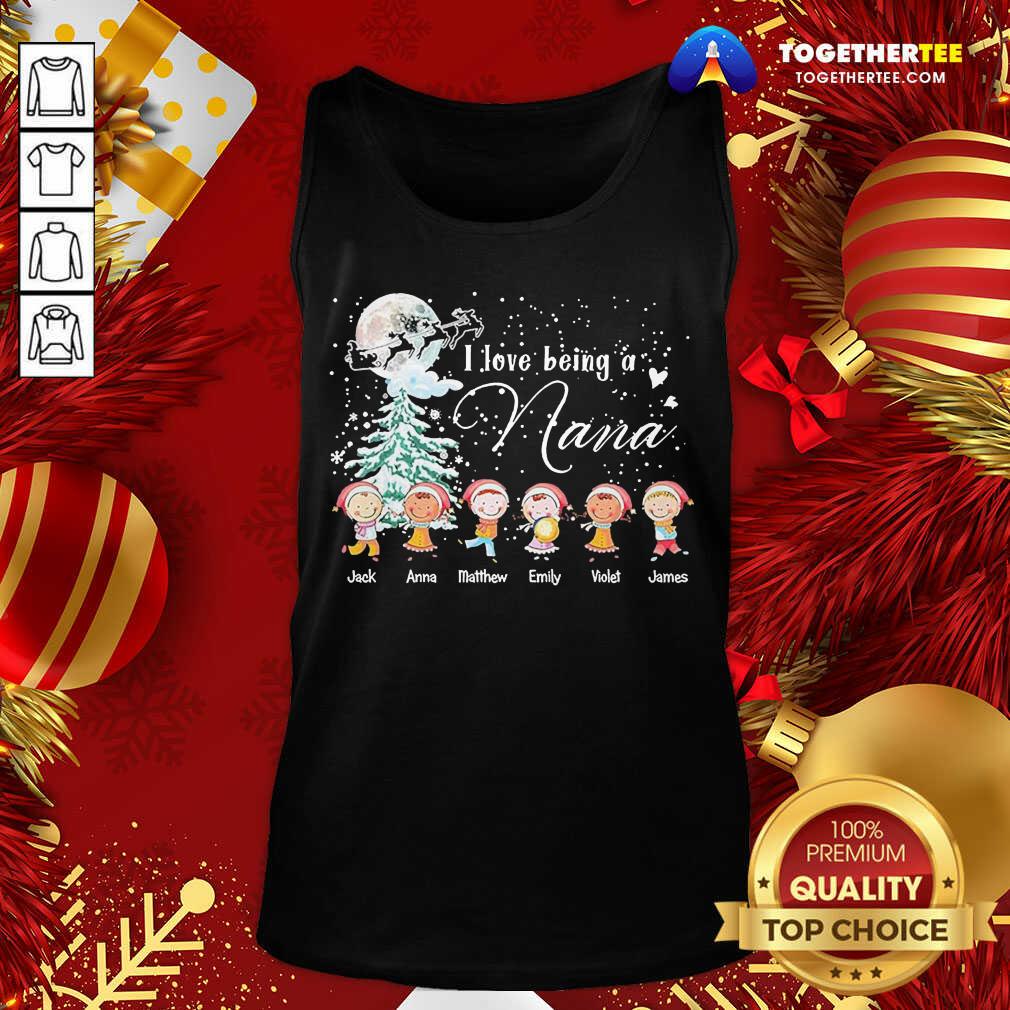 Official I Love Being A Nana Merry Christmas Shirt