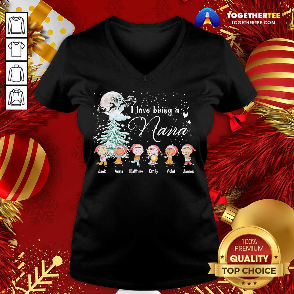 Official I Love Being A Nana Merry Christmas Shirt