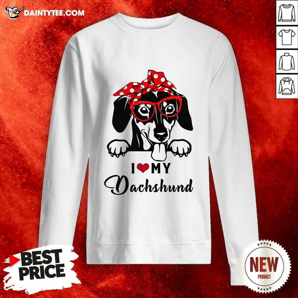 Official I Love My Dog Dachshund Shirt
