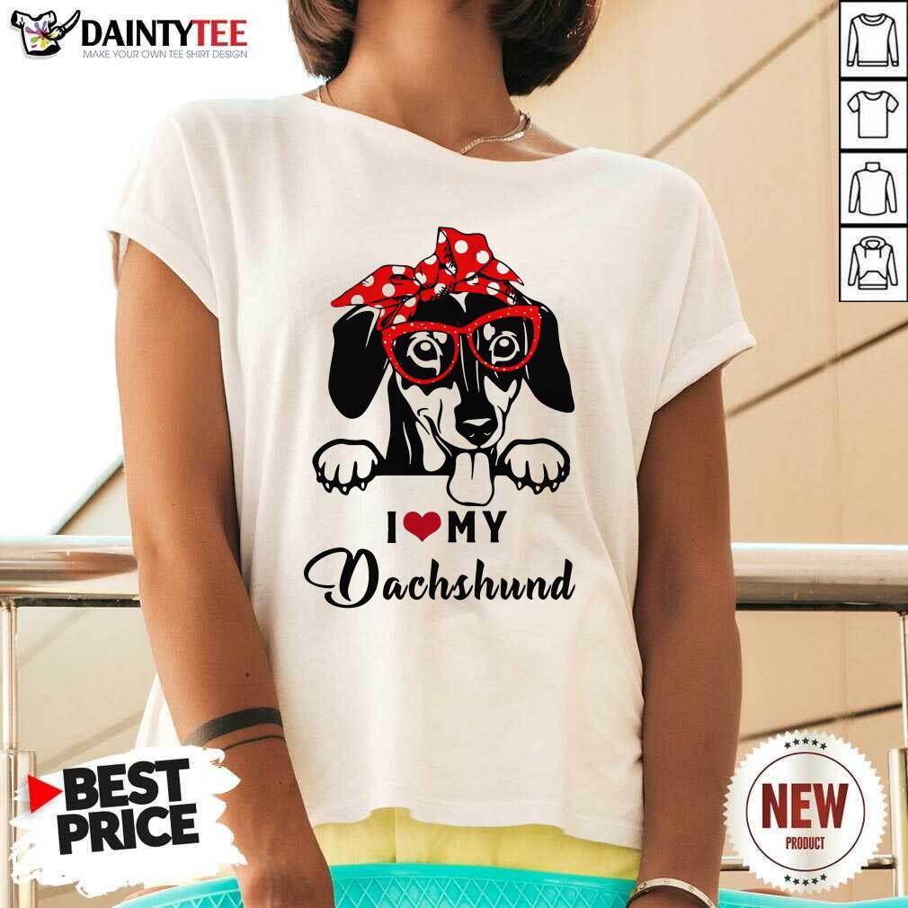 Official I Love My Dog Dachshund Shirt
