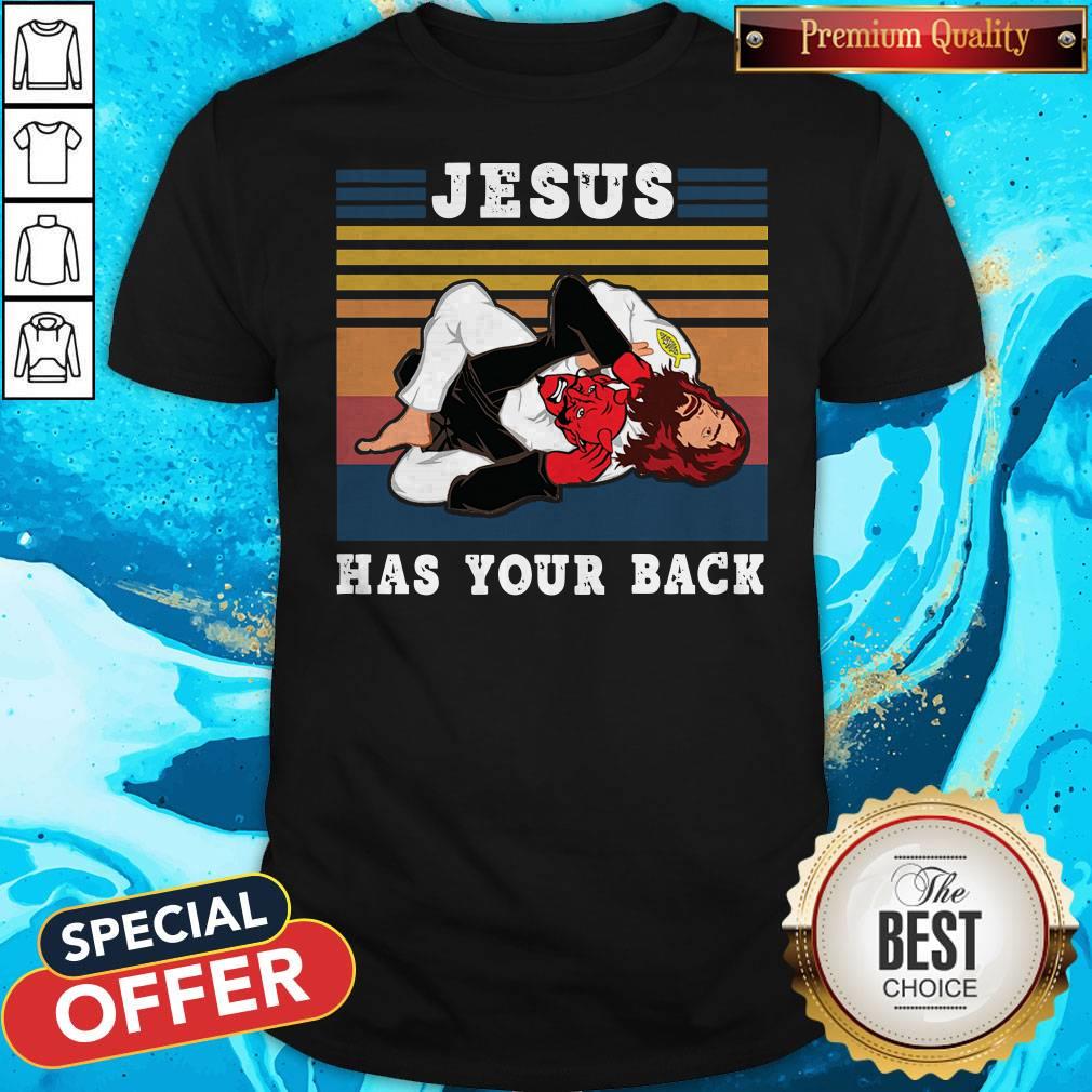 Official Jiu Jitsu Jesus Has Your Back Vintage Shirt
