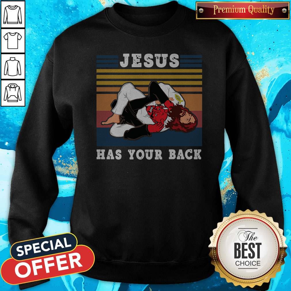Official Jiu Jitsu Jesus Has Your Back Vintage Shirt