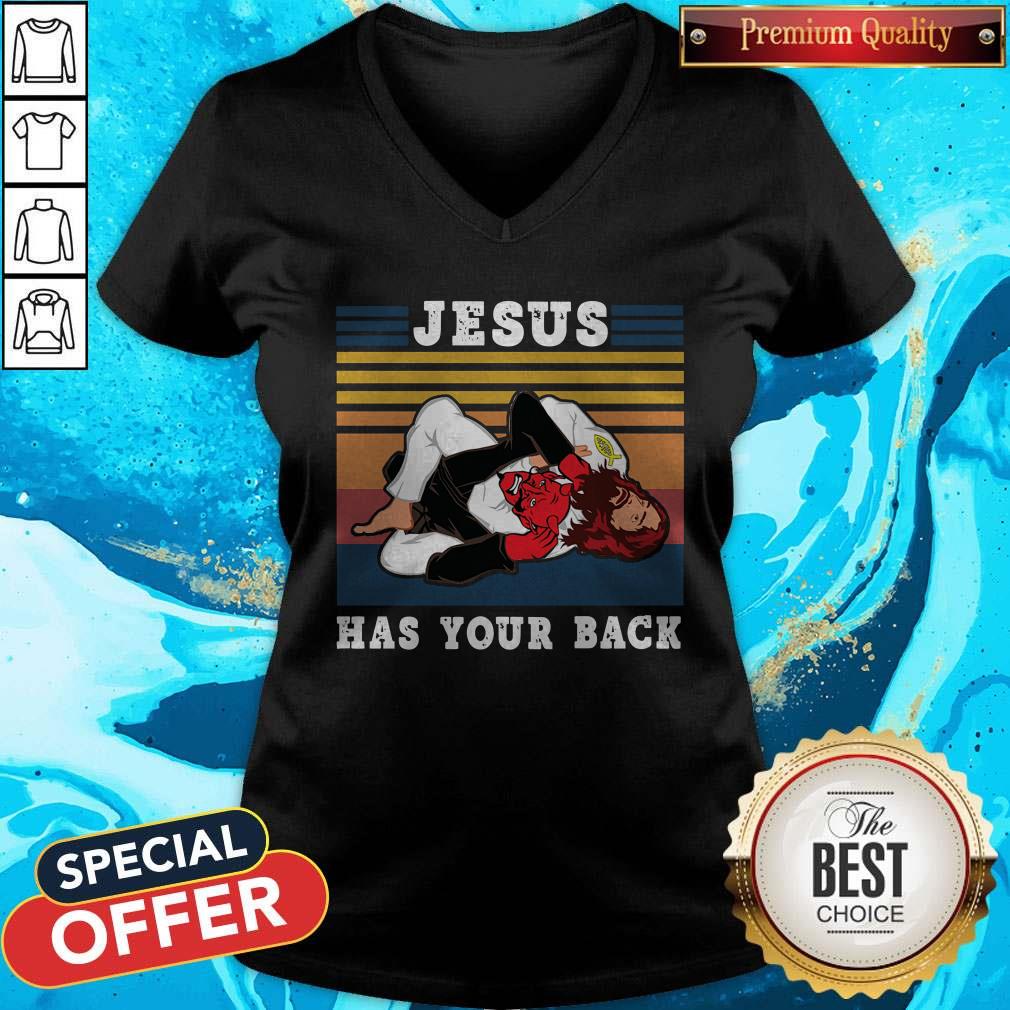Official Jiu Jitsu Jesus Has Your Back Vintage Shirt