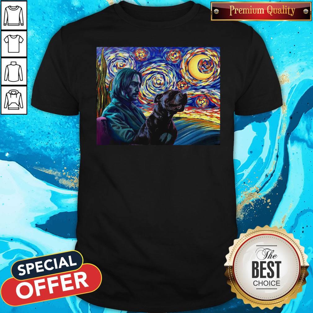 Official John Wick With Dog Art Shirt