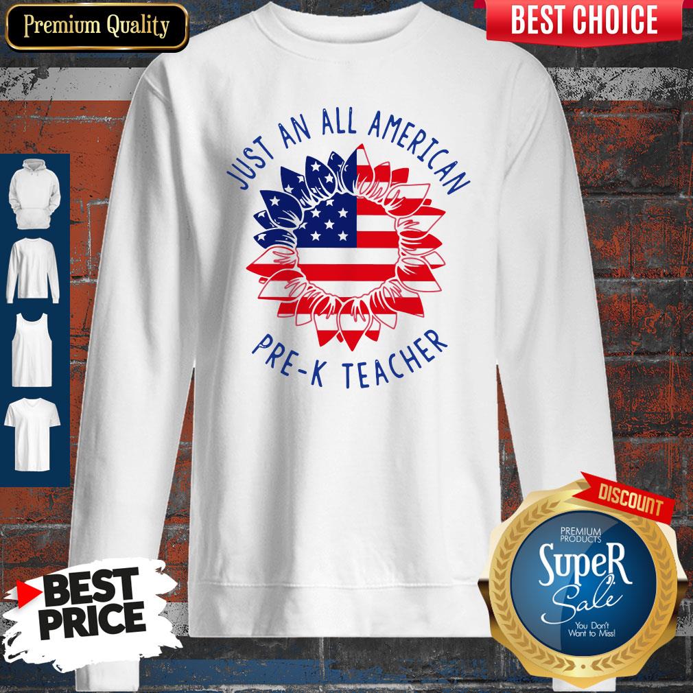 Official Just An All American Pre k Teacher Shirt