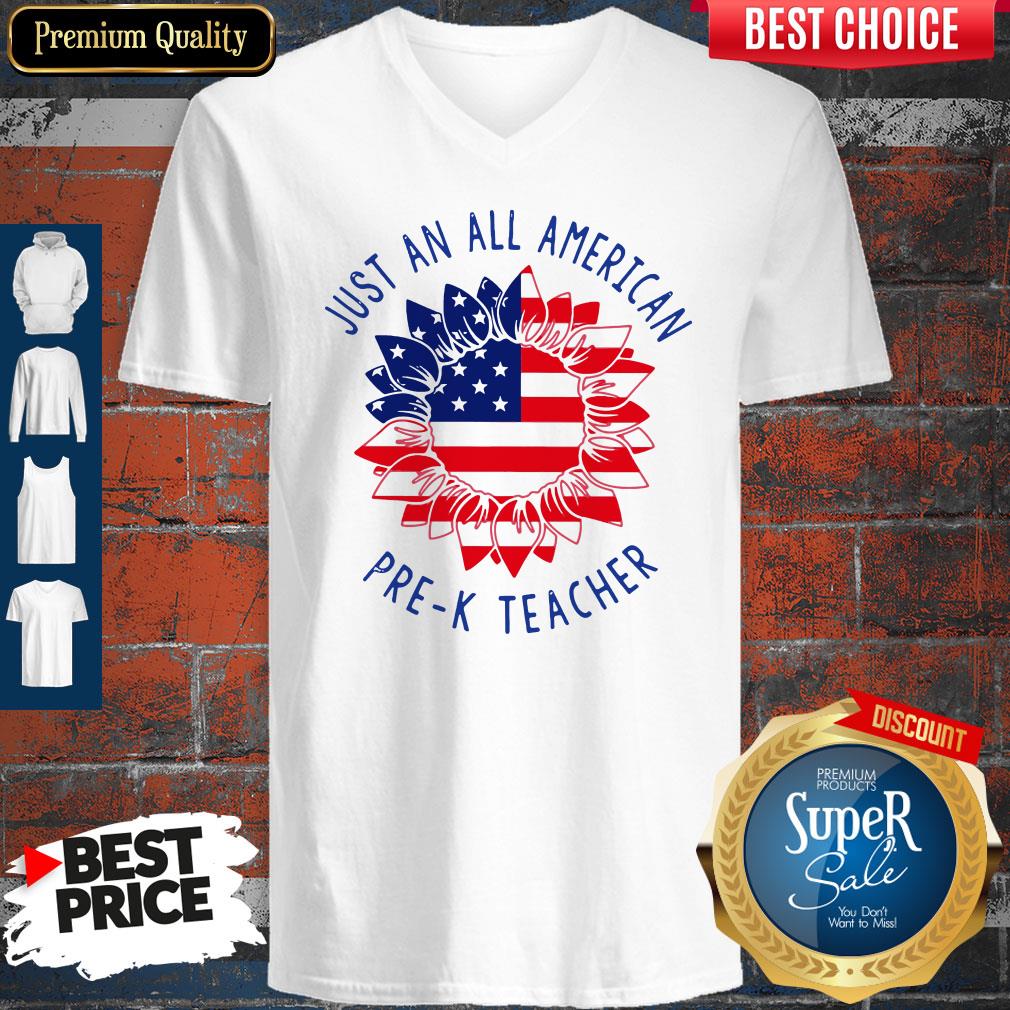Official Just An All American Pre k Teacher Shirt