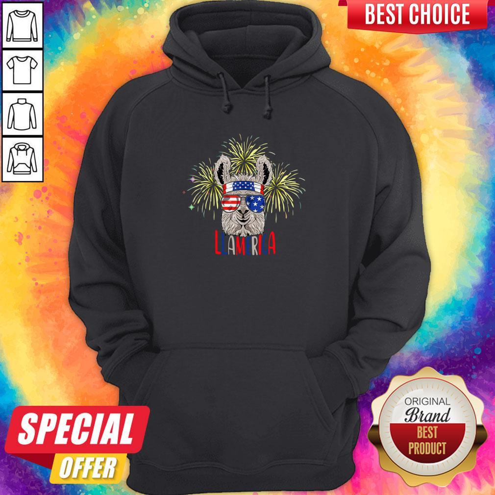 Official Llama Llalmerica American Flag 4th Of July Shirt