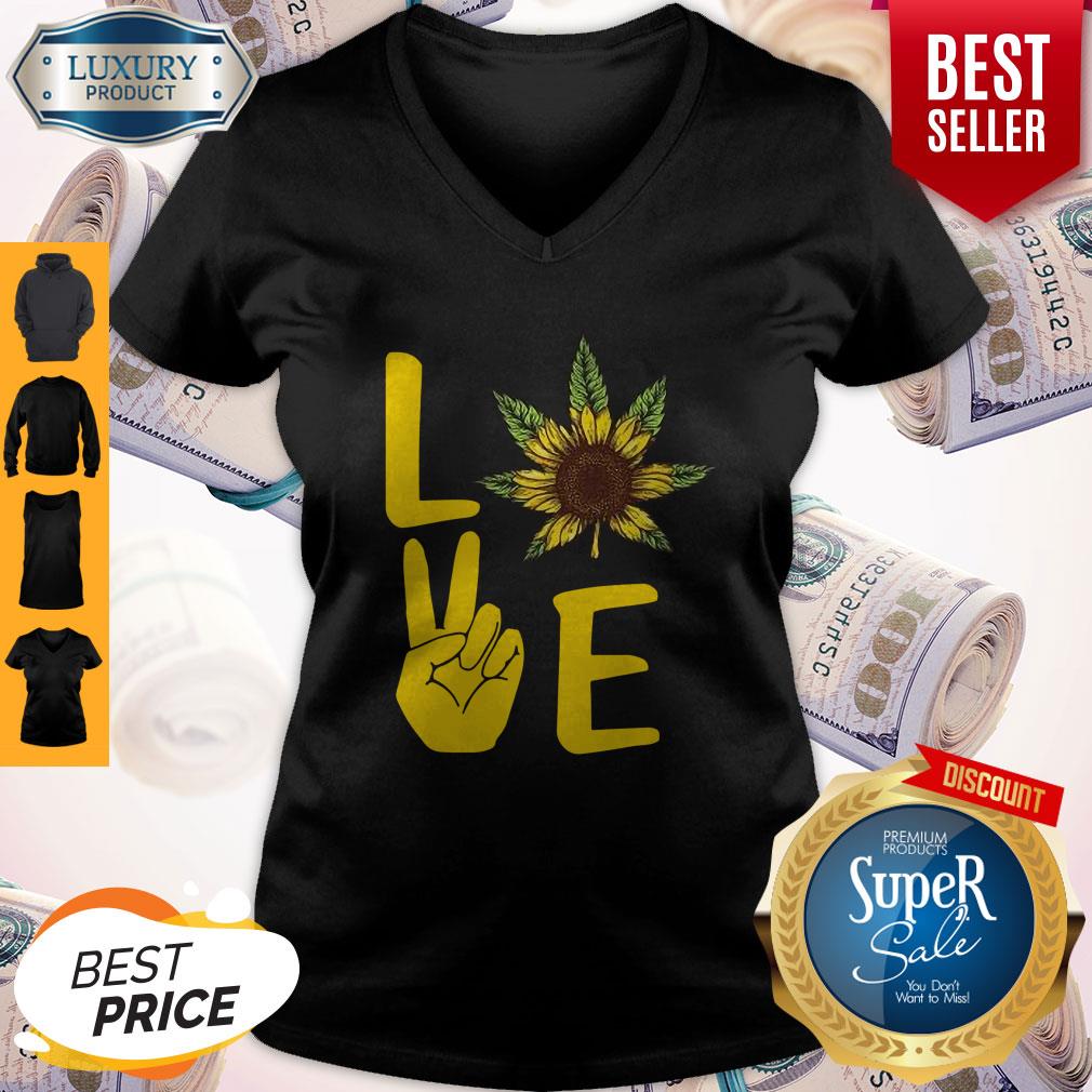 Official Love Hands Sunflower Weed Shirt