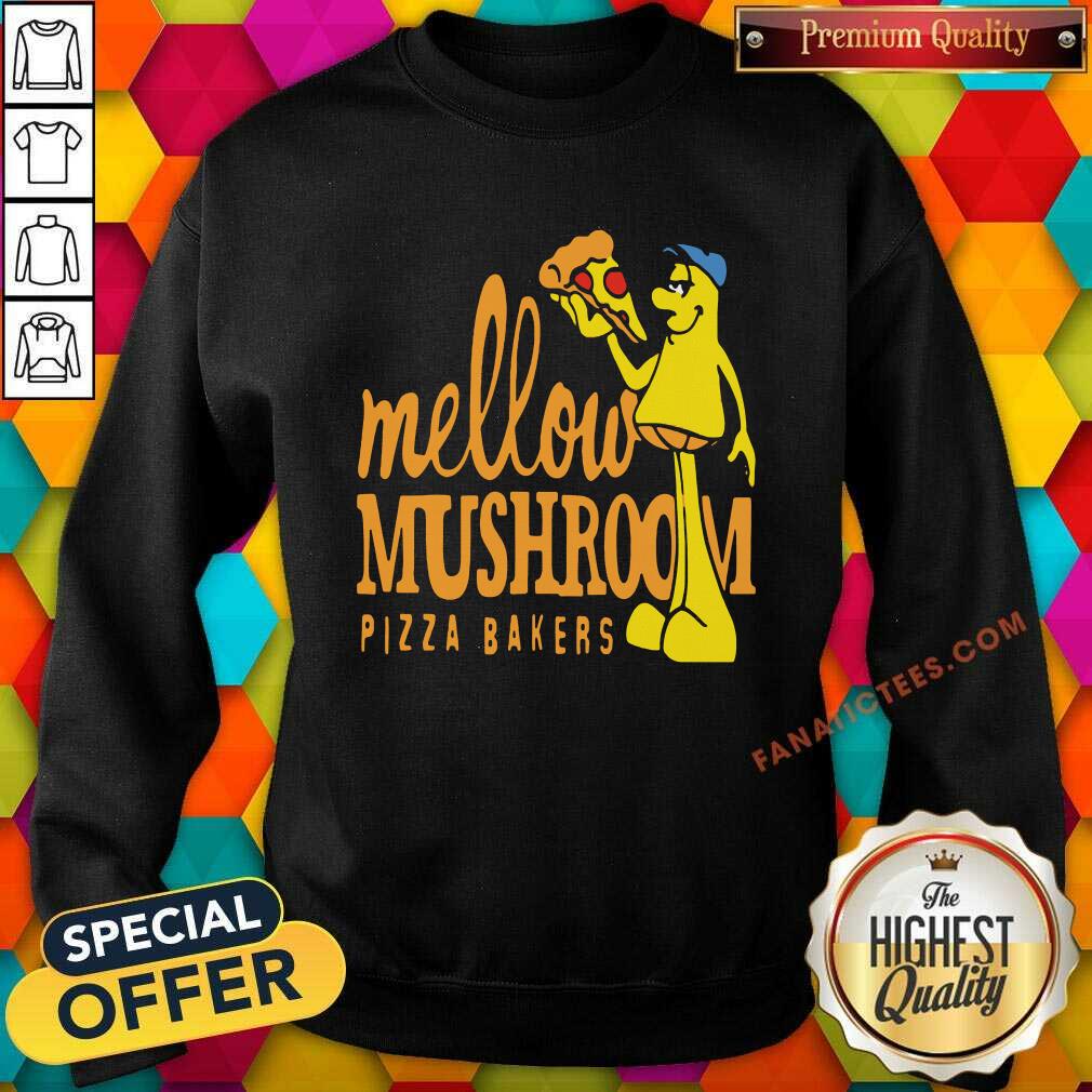 Official Mellow Climbing Merchandise Mushroom Pizza Bakers Shirt