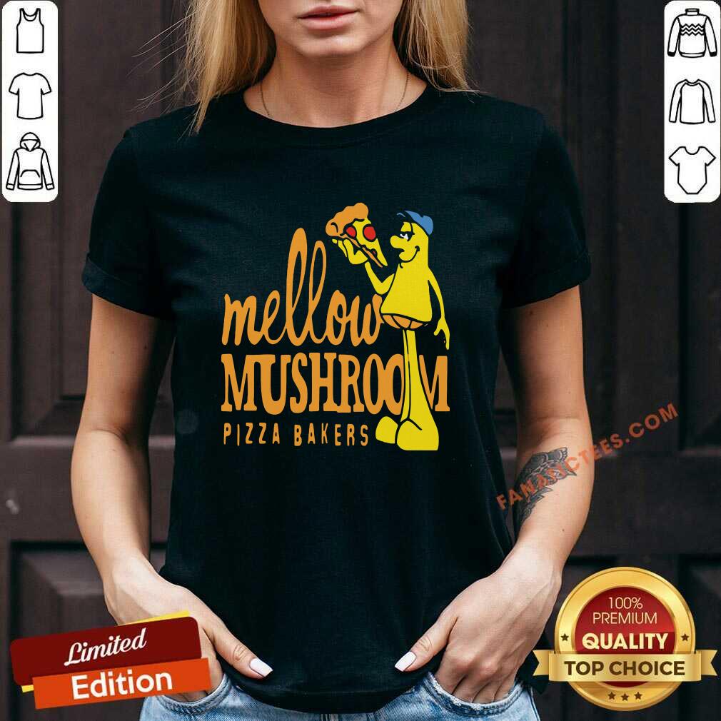 Official Mellow Climbing Merchandise Mushroom Pizza Bakers Shirt