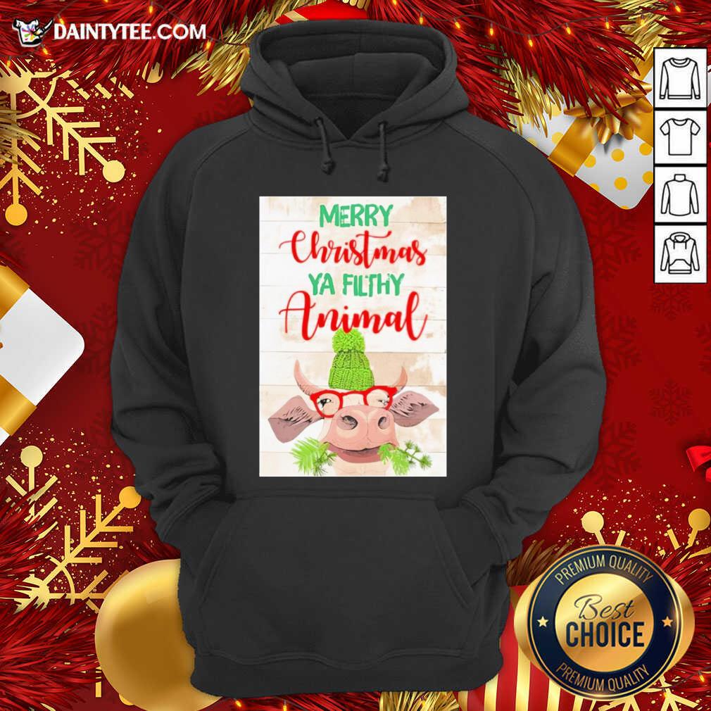 Official Merry Christmas Ya Filthy Animal Cow Shirt