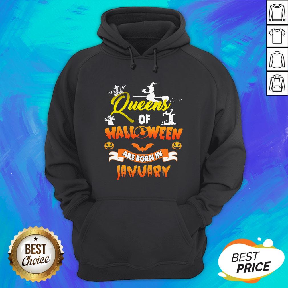 Official Queen Of Halloween Are Born In January Shirt