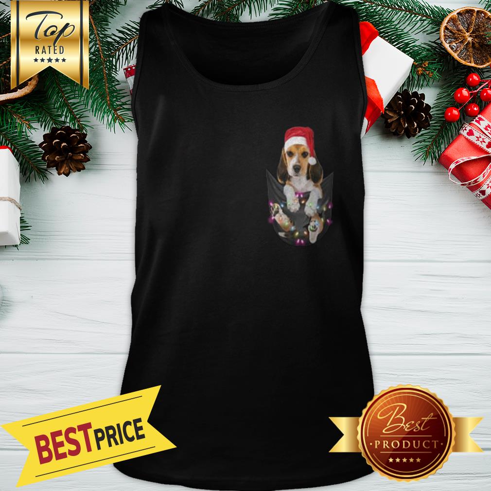 Official Santa Beagle In Pocket Christmas Light Shirt